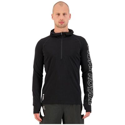 Mons Royale Black Merino Hood - Baselayer for Men - Tech, Air-Con, Temple Mons Royale Black Merino Hood - Baselayer for Men - Tech, Air-Con, Temple