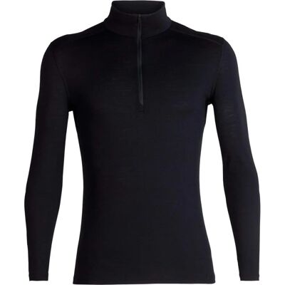 Icebreaker Men's Merino 200 Oasis Long Sleeve Half Zip Thermal Top - Black Icebreaker Men's Merino 200 Oasis Long Sleeve Half Zip Thermal Top - Black