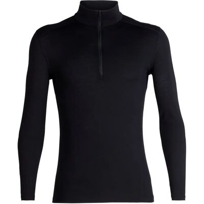 Icebreaker Men's Merino 200 Oasis Long Sleeve Half Zip Thermal Top - Black - XL Icebreaker Men's Merino 200 Oasis Long Sleeve Half Zip Thermal Top - Black - XL