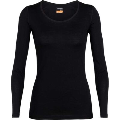 Icebreaker Schwarzes Merino Long-Sleeve-Shirt - Outdoor-Bekleidung Icebreaker Schwarzes Merino Long-Sleeve-Shirt - Outdoor-Bekleidung