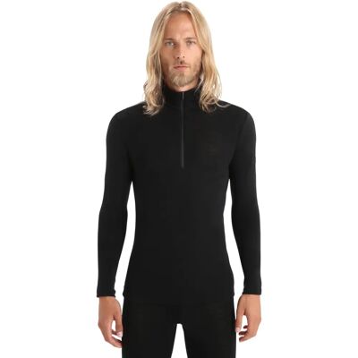 Icebreaker Black Merino Long Sleeve Half Zip Top - Small Icebreaker Black Merino Long Sleeve Half Zip Top - Small