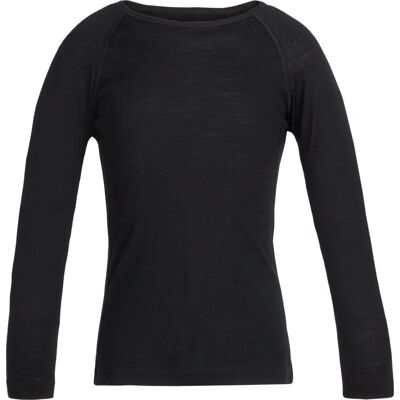 Icebreaker Kids 200 Oasis Longsleeve Merino Wool T-shirt - Černá Icebreaker Kids 200 Oasis Longsleeve Merino Wool T-shirt - Černá