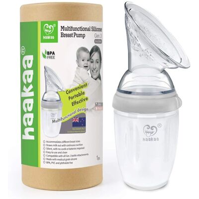 Haakaa - Gen 3 - 250ml - Gris - Tire-lait - Publicité Haakaa - Gen 3 - 250ml - Gris - Tire-lait - Publicité