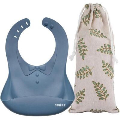 Haakaa Baby Lätzchen - Blau mit großer Tasche Haakaa Baby Lätzchen - Blau mit großer Tasche
