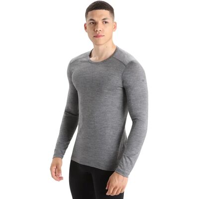 Icebreaker Gritstone Heather Merino Long Sleeve Crew Base Layer - XL - Outdoor Clothing Icebreaker Gritstone Heather Merino Long Sleeve Crew Base Layer - XL - Outdoor Clothing