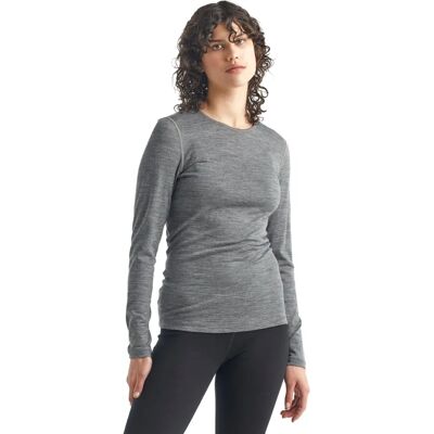 Icebreaker Women's 200 Oasis Merino Long Sleeve Crewe Top - Gritstone Heather Icebreaker Women's 200 Oasis Merino Long Sleeve Crewe Top - Gritstone Heather