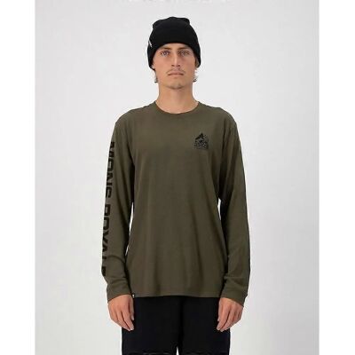 Mons Royale Icon LS - Dark Olive - M - Size: Medium - T-Shirt Mons Royale Icon LS - Dark Olive - M - Size: Medium - T-Shirt
