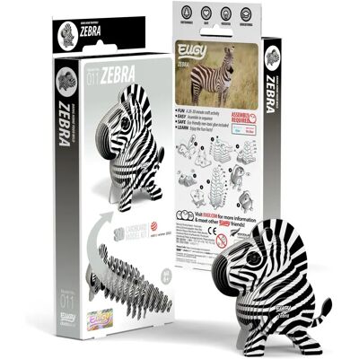 Puzzle 3D Eugy Zèbre - Modèle d'Animal pour Enfants - Publicité Puzzle 3D Eugy Zèbre - Modèle d'Animal pour Enfants - Publicité