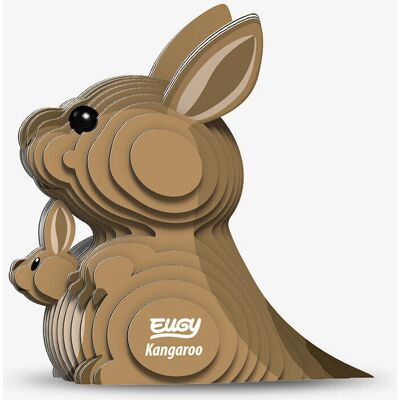 Eugy Kangourou Puzzle 3D - Animal - Jouet écologique - Publicité Eugy Kangourou Puzzle 3D - Animal - Jouet écologique - Publicité