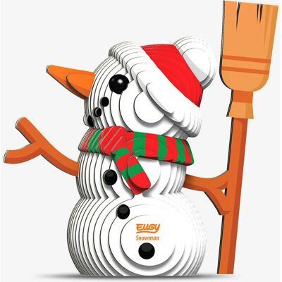 EUGY Modelbouwpakket Sneeuwman - Kerstversiering van Karton EUGY Modelbouwpakket Sneeuwman - Kerstversiering van Karton
