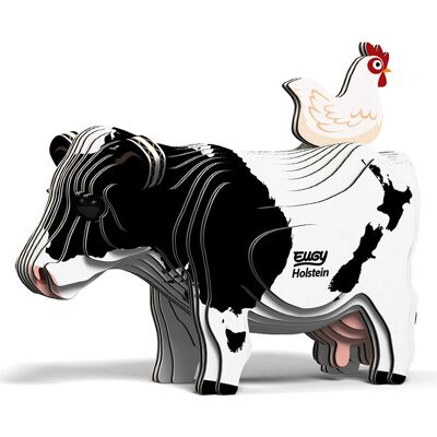 Puzzle 3D vache Holstein EUGY - Kit éducatif - Publicité Puzzle 3D vache Holstein EUGY - Kit éducatif - Publicité