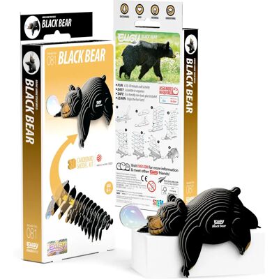 Puzzle animal 3D EUGY - Ours Noir - Kit modèle en carton - Publicité Puzzle animal 3D EUGY - Ours Noir - Kit modèle en carton - Publicité