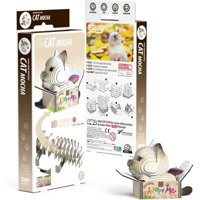 EUGY 3D Cats Mocha Modellkit EUGY 3D Cats Mocha Modellkit