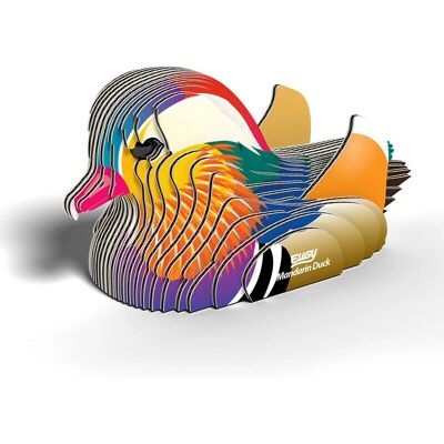 Kit modèle EUGY - Canard Mandarin - Puzzle 3D - Écologique - Publicité Kit modèle EUGY - Canard Mandarin - Puzzle 3D - Écologique - Publicité