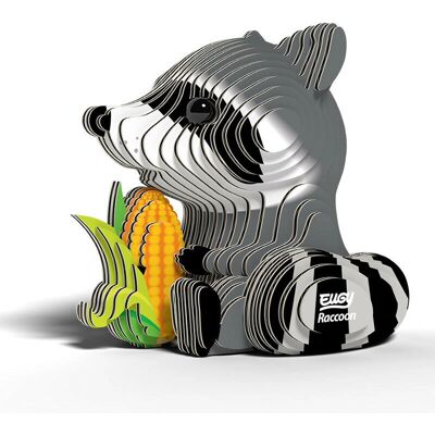 EUGY Raccoon 3D Puzzle - Dyremodellsett EUGY Raccoon 3D Puzzle - Dyremodellsett