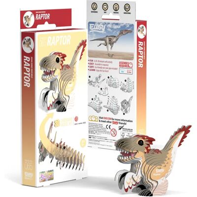 Eugy Puzzle 3D Modèle Dinosaure Raptor - Jeu créatif - Publicité Eugy Puzzle 3D Modèle Dinosaure Raptor - Jeu créatif - Publicité