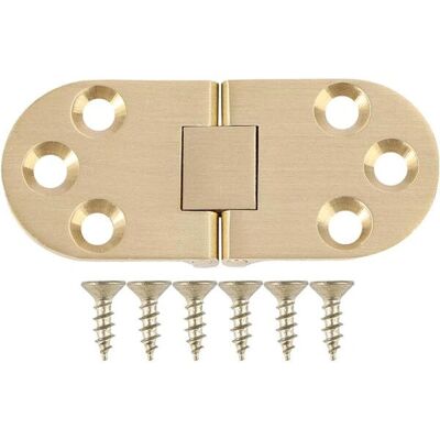 Unknown - BRASSHINGE-2PC - Satin - Indeholder 12 skruer - Hinges Unknown - BRASSHINGE-2PC - Satin - Indeholder 12 skruer - Hinges