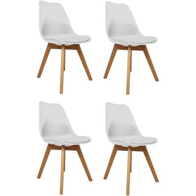 FURNITURE STYLE Dana Sillas Nórdicas Blancas - Sillas FURNITURE STYLE Dana Sillas Nórdicas Blancas - Sillas