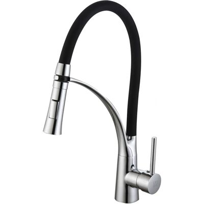 Dp Griferia Rubinetto Cucina Alto Nero con Becco Rimovibile - Rubinetto Dp Griferia Rubinetto Cucina Alto Nero con Becco Rimovibile - Rubinetto