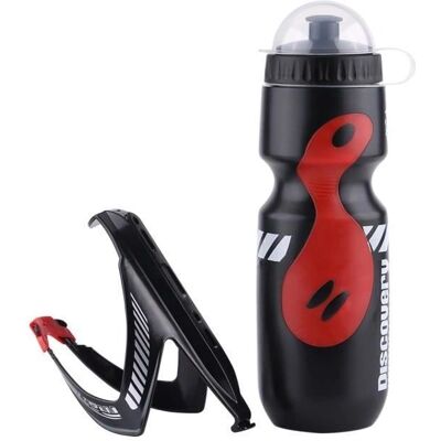Aucune - 650ML Bicycle Bottle Set - Noir-Rouge - Bottle Set - Publicité Aucune - 650ML Bicycle Bottle Set - Noir-Rouge - Bottle Set - Publicité