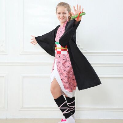 FLEMYE - Nezuko - Girls 5-6Y - Cosplay Costume FLEMYE - Nezuko - Girls 5-6Y - Cosplay Costume