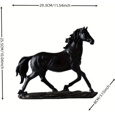 XYLFLY - Running Horse Statue - Black - Resin - Modern - Statue XYLFLY - Running Horse Statue - Black - Resin - Modern - Statue
