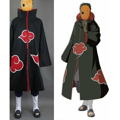 Unknown - Akatsuki Tobi Obito - sort kappe - Cosplay Kostume Unknown - Akatsuki Tobi Obito - sort kappe - Cosplay Kostume