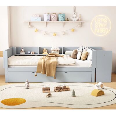 REDOM - Letto piatto con scrivania - 90x200 cm - Letto REDOM - Letto piatto con scrivania - 90x200 cm - Letto