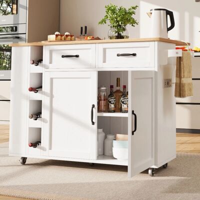 OKWISH - Isola da cucina carrello - 2 drawers OKWISH - Isola da cucina carrello - 2 drawers