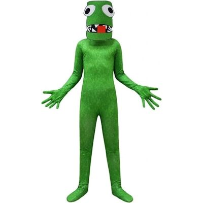 Ukendt Mærke Grøn Monster Børne Kostume - Halloween Cosplay Overall - 120 Ukendt Mærke Grøn Monster Børne Kostume - Halloween Cosplay Overall - 120