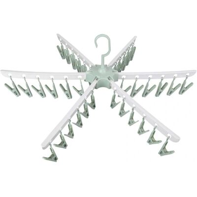 CSPARKV - Foldable Clothes Drying Rack - Green - 36 clips - Clothes drying rack CSPARKV - Foldable Clothes Drying Rack - Green - 36 clips - Clothes drying rack