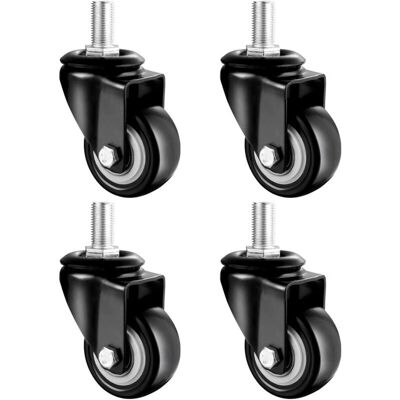 Generic - M12 40mm Stem Brake - Negro - Rueda de mueble Generic - M12 40mm Stem Brake - Negro - Rueda de mueble