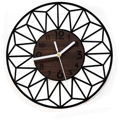 Csparkv - 30 cm metal and solid wood - Wall clock Csparkv - 30 cm metal and solid wood - Wall clock