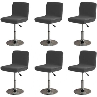 Generic Funda para taburete de bar con respaldo - Negro - 6 piezas Generic Funda para taburete de bar con respaldo - Negro - 6 piezas