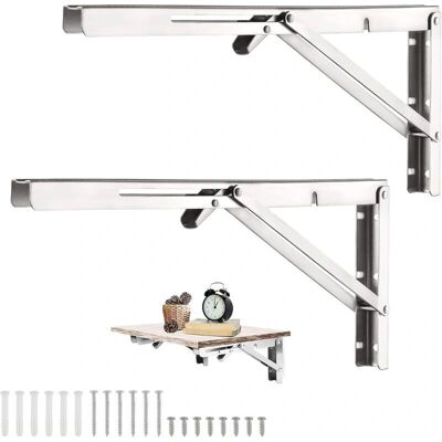GENERIC - 400mm - Acero inoxidable - Soporte de estante GENERIC - 400mm - Acero inoxidable - Soporte de estante