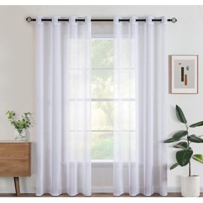 Generic - Gaza Sheer 2-panel - Blanco - Cortinas Generic - Gaza Sheer 2-panel - Blanco - Cortinas
