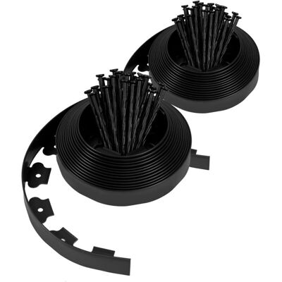 CSPARKV - 20m Plastic Garden Border - Black CSPARKV - 20m Plastic Garden Border - Black