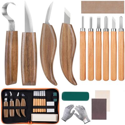 CSPARKV - Juego de cincel madera - 15 piezas - Cincel set CSPARKV - Juego de cincel madera - 15 piezas - Cincel set
