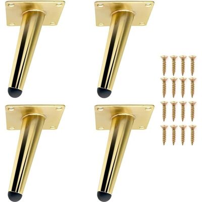 Csparkv - Patas 12 cm - Oro - Metal inclinado - Furniture legs Csparkv - Patas 12 cm - Oro - Metal inclinado - Furniture legs
