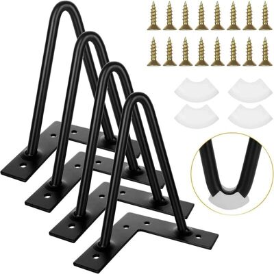 CSPARKV - Pata de horquilla 6 pulgadas - Negro - Acero - Patas de mesa CSPARKV - Pata de horquilla 6 pulgadas - Negro - Acero - Patas de mesa