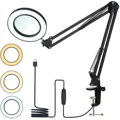LG-EXPRO - Lampe de Bureau LED Clip 360° - 3000K-4000K-6000K - Noir - Publicité LG-EXPRO - Lampe de Bureau LED Clip 360° - 3000K-4000K-6000K - Noir - Publicité