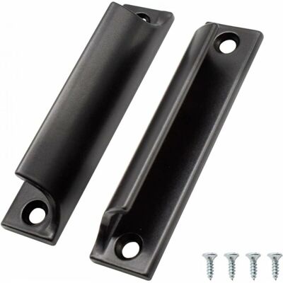 LINJOU - 2pc Aluminum Black - Color Black - Material Aluminum - cabinet handle LINJOU - 2pc Aluminum Black - Color Black - Material Aluminum - cabinet handle