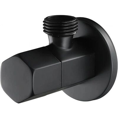 LINJOU - Triangular Brass Shut-off - Negro - G1/2 - Válvula LINJOU - Triangular Brass Shut-off - Negro - G1/2 - Válvula