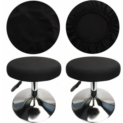 LINJOU - Coprisgabello - Negro - 28 cm - Funda de taburete de bar LINJOU - Coprisgabello - Negro - 28 cm - Funda de taburete de bar