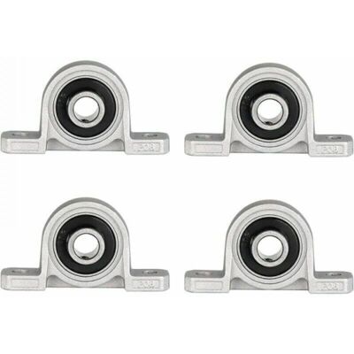 LINJOU - 4 piezas cojinete de brida 10mm - 10mm Ø - montaje con brida - bloque de cojinete LINJOU - 4 piezas cojinete de brida 10mm - 10mm Ø - montaje con brida - bloque de cojinete