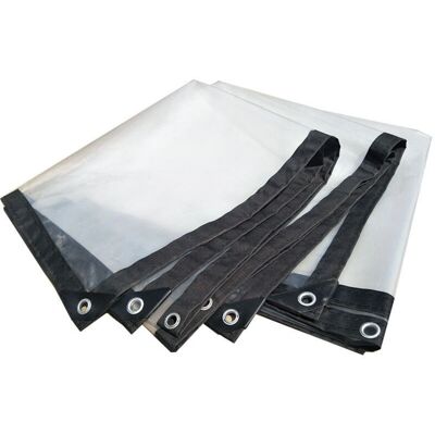 LINJOU - Telo trasparente con occhielli - 2 m x 3 m - PVC trasparente - tarpaulin LINJOU - Telo trasparente con occhielli - 2 m x 3 m - PVC trasparente - tarpaulin