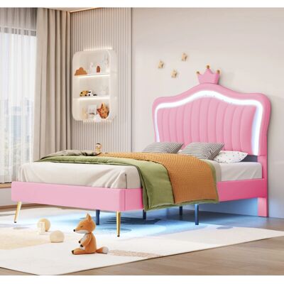 REDOM - Letto capitonné - Cuero PU rosa - Bed REDOM - Letto capitonné - Cuero PU rosa - Bed