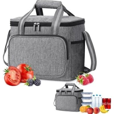 DARMOWADE - Sac isotherme souple - Gris - Sac réfrigérant - Publicité DARMOWADE - Sac isotherme souple - Gris - Sac réfrigérant - Publicité