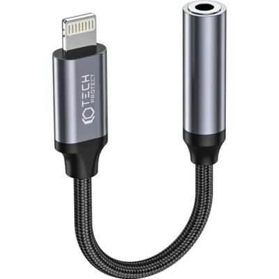Adattatore Lightning a mini jack 3,5mm Tech-Protect UltraBoost - Nero - Audio Adattatore Lightning a mini jack 3,5mm Tech-Protect UltraBoost - Nero - Audio