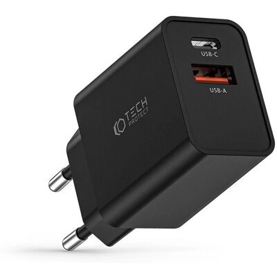 Caricabatterie di Rete Tech-Protect NC30W - Carica Veloce e Sicura Caricabatterie di Rete Tech-Protect NC30W - Carica Veloce e Sicura